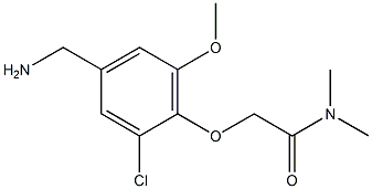 2-[4-(aminomethyl)-2-chloro-6-methoxyphenoxy]-N,N-dimethylacetamide 结构式