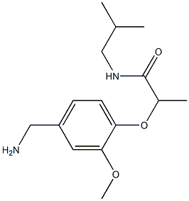 2-[4-(aminomethyl)-2-methoxyphenoxy]-N-(2-methylpropyl)propanamide 结构式