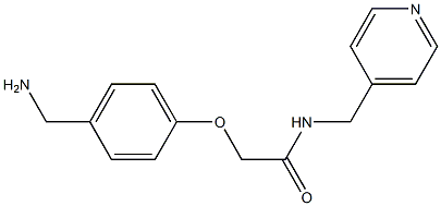 2-[4-(aminomethyl)phenoxy]-N-(pyridin-4-ylmethyl)acetamide 结构式