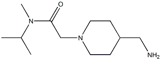 2-[4-(aminomethyl)piperidin-1-yl]-N-methyl-N-(propan-2-yl)acetamide 结构式