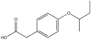 2-[4-(butan-2-yloxy)phenyl]acetic acid 结构式