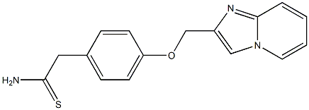 2-[4-(imidazo[1,2-a]pyridin-2-ylmethoxy)phenyl]ethanethioamide 结构式