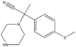 2-[4-(methylsulfanyl)phenyl]-2-(piperazin-1-yl)propanenitrile 结构式