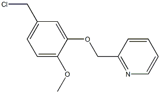 2-[5-(chloromethyl)-2-methoxyphenoxymethyl]pyridine 结构式