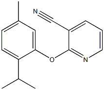 2-[5-methyl-2-(propan-2-yl)phenoxy]pyridine-3-carbonitrile 结构式