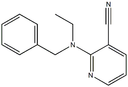 2-[benzyl(ethyl)amino]pyridine-3-carbonitrile 结构式