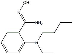 2-[butyl(ethyl)amino]-N'-hydroxybenzene-1-carboximidamide 结构式