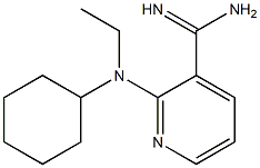 2-[cyclohexyl(ethyl)amino]pyridine-3-carboximidamide 结构式