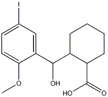 2-[hydroxy(5-iodo-2-methoxyphenyl)methyl]cyclohexane-1-carboxylic acid 结构式