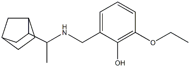 2-{[(1-{bicyclo[2.2.1]heptan-2-yl}ethyl)amino]methyl}-6-ethoxyphenol 结构式