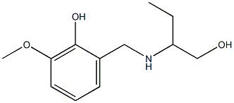 2-{[(1-hydroxybutan-2-yl)amino]methyl}-6-methoxyphenol 结构式