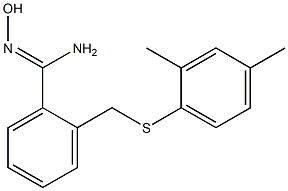 2-{[(2,4-dimethylphenyl)sulfanyl]methyl}-N'-hydroxybenzene-1-carboximidamide 结构式