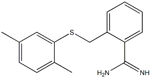 2-{[(2,5-dimethylphenyl)sulfanyl]methyl}benzene-1-carboximidamide 结构式