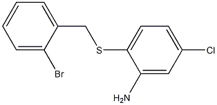 2-{[(2-bromophenyl)methyl]sulfanyl}-5-chloroaniline 结构式