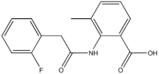 2-{[(2-fluorophenyl)acetyl]amino}-3-methylbenzoic acid 结构式