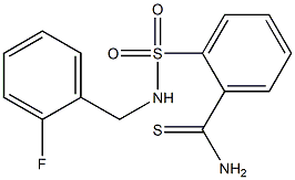 2-{[(2-fluorophenyl)methyl]sulfamoyl}benzene-1-carbothioamide 结构式