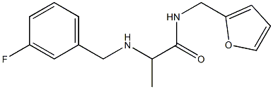 2-{[(3-fluorophenyl)methyl]amino}-N-(furan-2-ylmethyl)propanamide 结构式