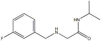 2-{[(3-fluorophenyl)methyl]amino}-N-(propan-2-yl)acetamide 结构式