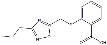 2-{[(3-propyl-1,2,4-oxadiazol-5-yl)methyl]thio}benzoic acid 结构式