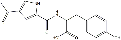 2-{[(4-acetyl-1H-pyrrol-2-yl)carbonyl]amino}-3-(4-hydroxyphenyl)propanoic acid 结构式