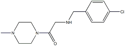 2-{[(4-chlorophenyl)methyl]amino}-1-(4-methylpiperazin-1-yl)ethan-1-one 结构式