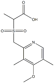 2-{[(4-methoxy-3,5-dimethylpyridin-2-yl)methane]sulfonyl}propanoic acid 结构式