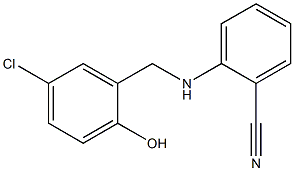 2-{[(5-chloro-2-hydroxyphenyl)methyl]amino}benzonitrile 结构式