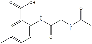 2-{[(acetylamino)acetyl]amino}-5-methylbenzoic acid 结构式