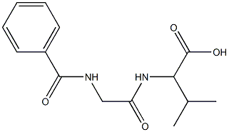 2-{[(benzoylamino)acetyl]amino}-3-methylbutanoic acid 结构式