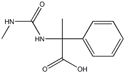 2-{[(methylamino)carbonyl]amino}-2-phenylpropanoic acid 结构式