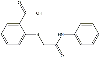 2-{[(phenylcarbamoyl)methyl]sulfanyl}benzoic acid 结构式
