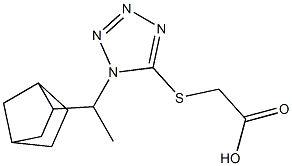 2-{[1-(1-{bicyclo[2.2.1]heptan-2-yl}ethyl)-1H-1,2,3,4-tetrazol-5-yl]sulfanyl}acetic acid 结构式