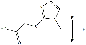 2-{[1-(2,2,2-trifluoroethyl)-1H-imidazol-2-yl]sulfanyl}acetic acid 结构式