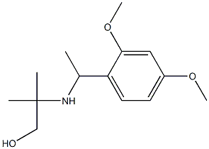 2-{[1-(2,4-dimethoxyphenyl)ethyl]amino}-2-methylpropan-1-ol 结构式