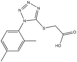 2-{[1-(2,4-dimethylphenyl)-1H-1,2,3,4-tetrazol-5-yl]sulfanyl}acetic acid 结构式