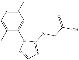 2-{[1-(2,5-dimethylphenyl)-1H-imidazol-2-yl]sulfanyl}acetic acid 结构式