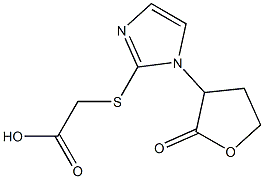 2-{[1-(2-oxooxolan-3-yl)-1H-imidazol-2-yl]sulfanyl}acetic acid 结构式