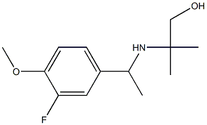 2-{[1-(3-fluoro-4-methoxyphenyl)ethyl]amino}-2-methylpropan-1-ol 结构式