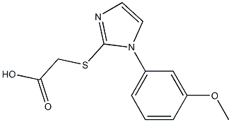 2-{[1-(3-methoxyphenyl)-1H-imidazol-2-yl]sulfanyl}acetic acid 结构式