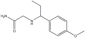 2-{[1-(4-methoxyphenyl)propyl]amino}acetamide 结构式