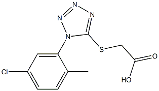 2-{[1-(5-chloro-2-methylphenyl)-1H-1,2,3,4-tetrazol-5-yl]sulfanyl}acetic acid 结构式