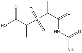 2-{[1-(carbamoylamino)-1-oxopropane-2-]sulfonyl}propanoic acid 结构式