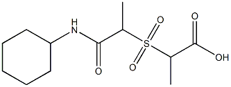 2-{[1-(cyclohexylcarbamoyl)ethane]sulfonyl}propanoic acid 结构式