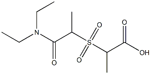 2-{[1-(diethylcarbamoyl)ethane]sulfonyl}propanoic acid 结构式