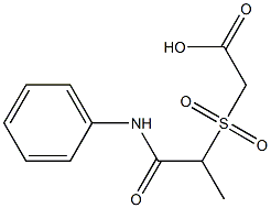 2-{[1-(phenylcarbamoyl)ethane]sulfonyl}acetic acid 结构式