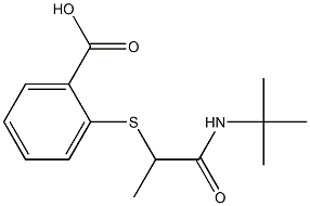 2-{[1-(tert-butylcarbamoyl)ethyl]sulfanyl}benzoic acid 结构式