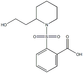 2-{[2-(2-hydroxyethyl)piperidine-1-]sulfonyl}benzoic acid 结构式