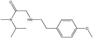 2-{[2-(4-methoxyphenyl)ethyl]amino}-N-methyl-N-(propan-2-yl)acetamide 结构式