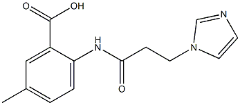 2-{[3-(1H-imidazol-1-yl)propanoyl]amino}-5-methylbenzoic acid 结构式