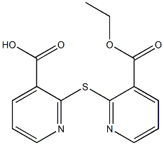 2-{[3-(ethoxycarbonyl)pyridin-2-yl]sulfanyl}pyridine-3-carboxylic acid 结构式
